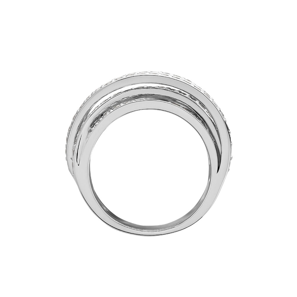  Ring Silber 925 Zirkonia Waagrecht Balken 8,00mm 