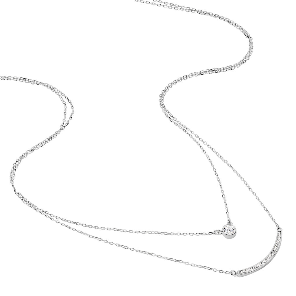 Damen Halskette Silber 925 Zirkonia  - Halsketten Damen | OROVIVO