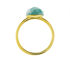 LORA Damen Ring Silber vergoldet 925 Amazonit T&uuml;rkis 3,25 ct