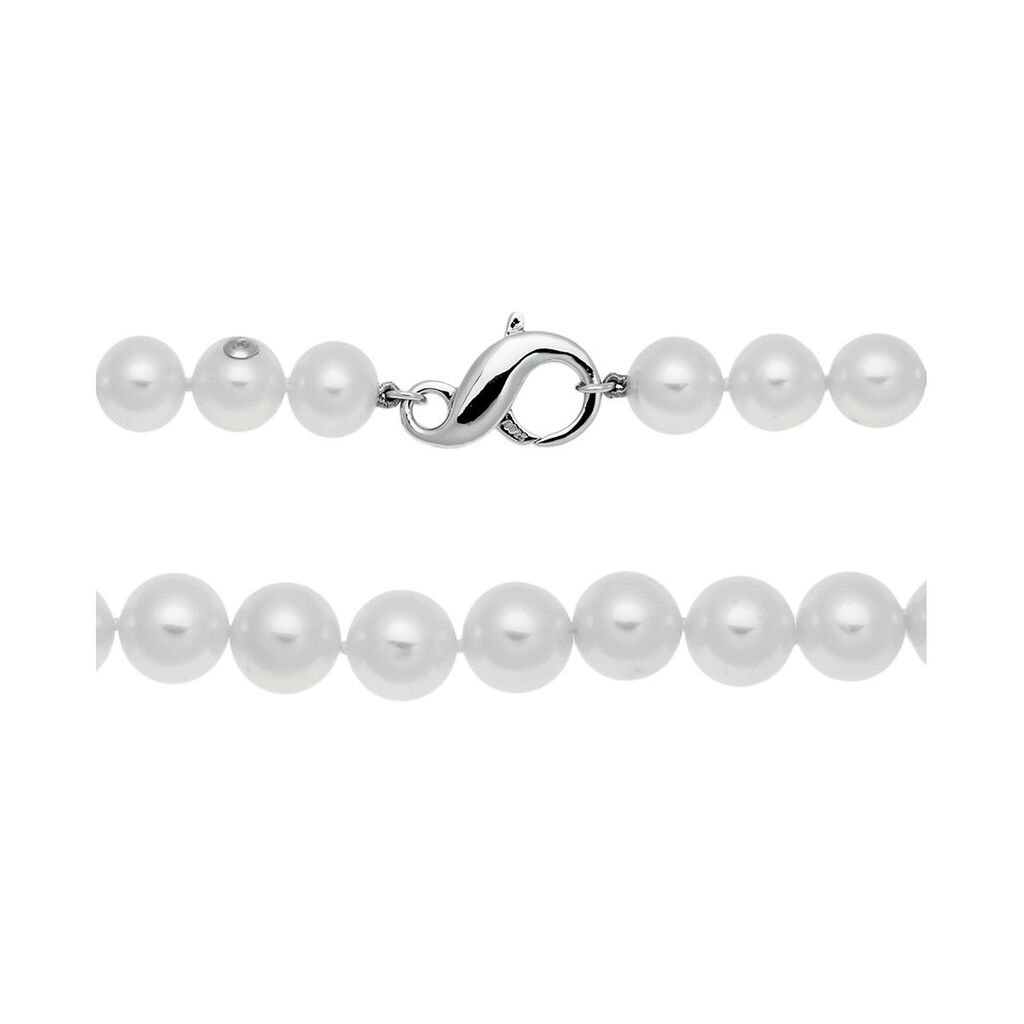 ALDEPHIA 1 Damen Collier Silber 925 Zuchtperle Perlmutt