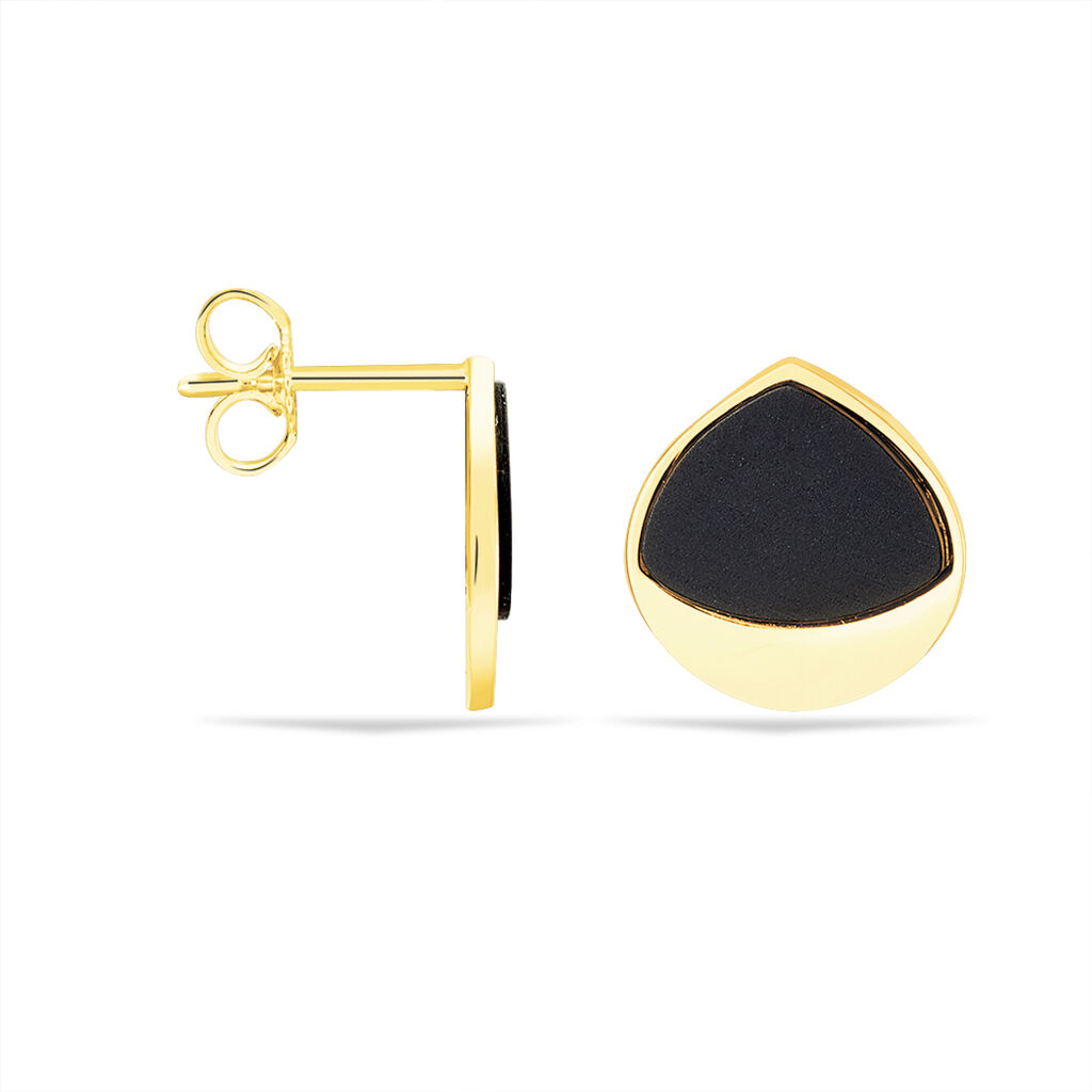Damen Ohrstecker Gold 375 Onyx - Ohrstecker Damen | OROVIVO