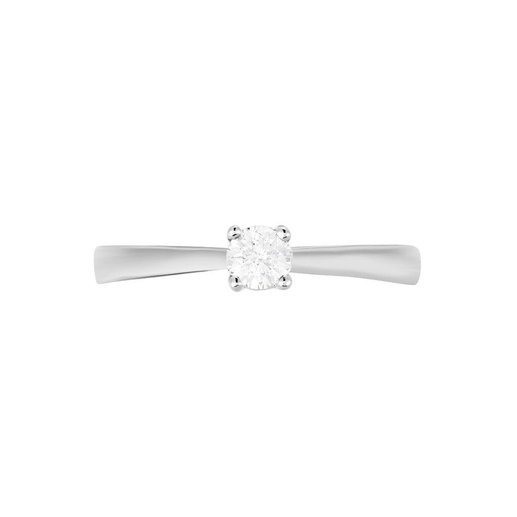 VICTORIA Damen Ring Wei&szlig;gold 375 (9 Karat) Diamant Wei&szlig; 0,15 ct