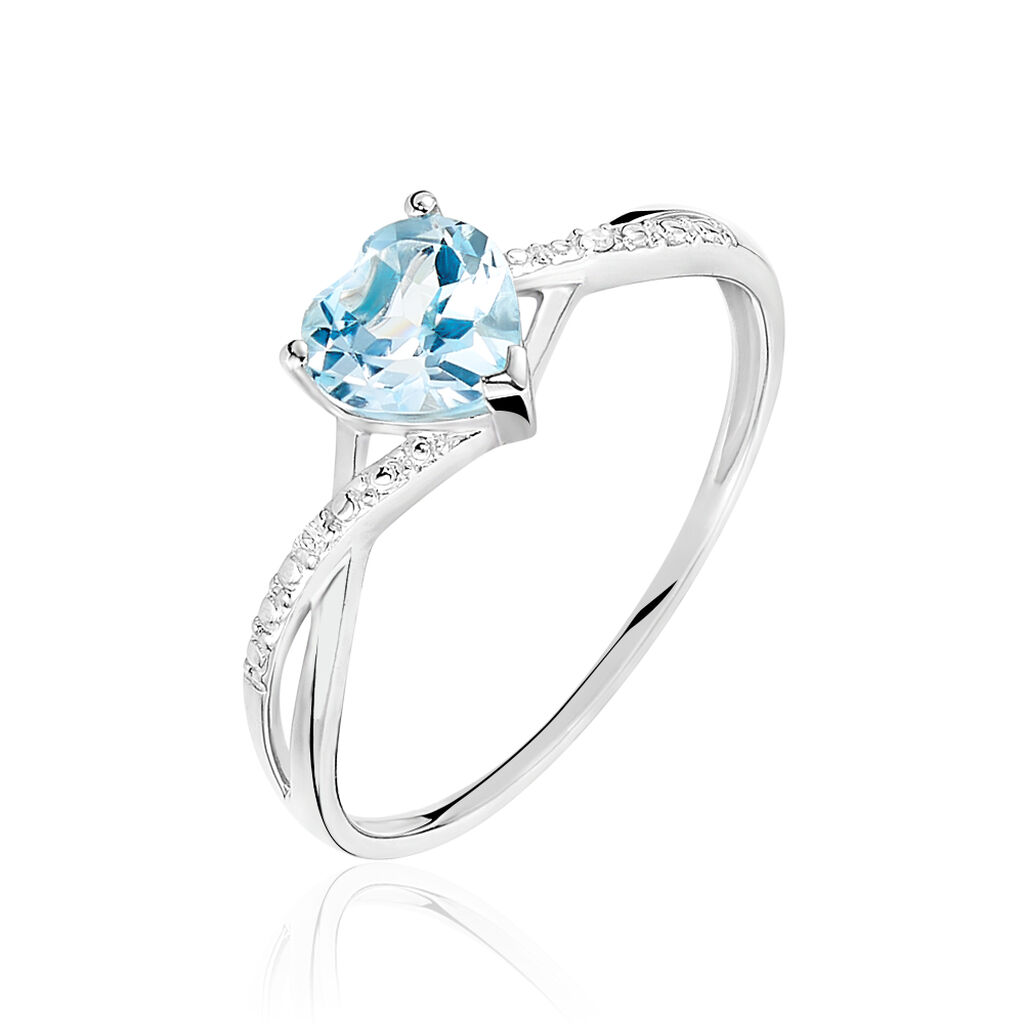 Bague Or Weiss Clothilde Topaze Et Oxydes - Spannringe Damen | OROVIVO