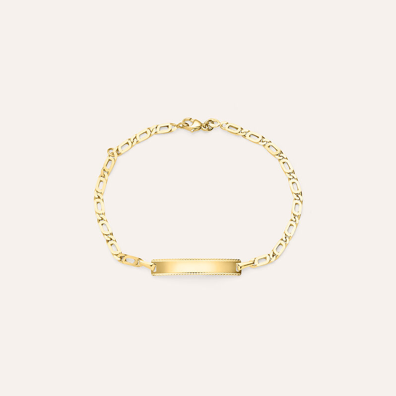 Bracciale Con Targhetta Holy Oro Giallo - Spannringe Kinder | OROVIVO