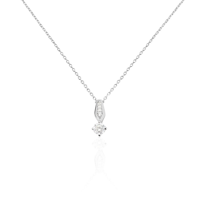 Collier Or Blanc Diamant - Spannringe Damen | OROVIVO
