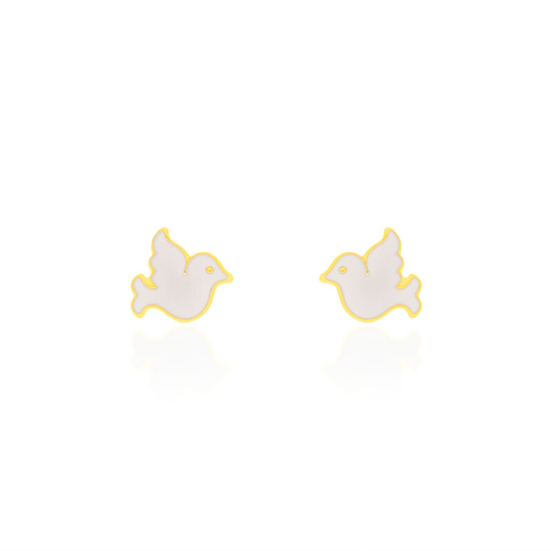 Boucles D'oreilles Or Jaune Theoxenna Colombe - Spannringe Kinder | OROVIVO