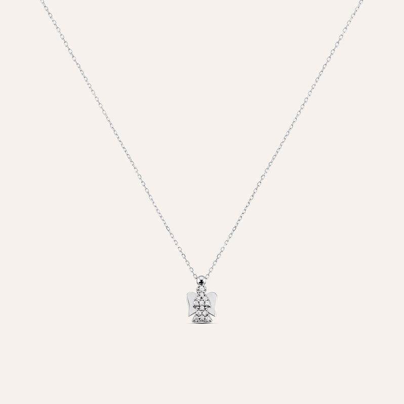Collana Claire Oro Bianco Cubic Zirconia - Spannringe Damen | OROVIVO