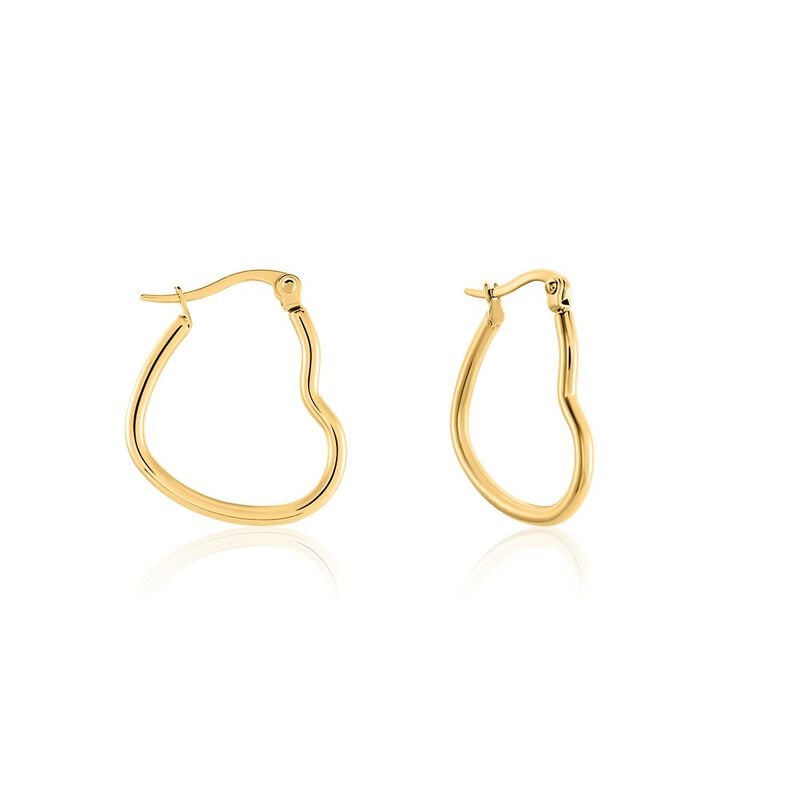 SCARLETTE Damen Creolen Edelstahl vergoldet Herz - Creolen Damen | OROVIVO