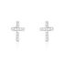 DEBORAH Damen Ohrstecker Silber 925 Zirkonia Wei&szlig; 0,33 ct Religi&ouml;ses Kreuz