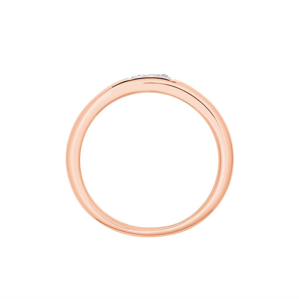 UTA Damen Ring Rosegold 333 (8 Karat) Diamant Wei&szlig; 0,040 ct Viereck