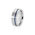 DAGOBERT Herren Ring Edelstahl Bicolor B 8 mm