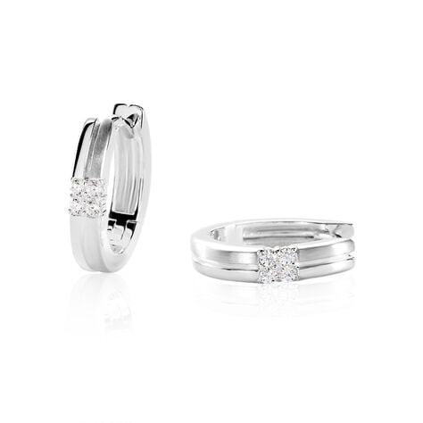 Damen Creolen Silber Silber 925 Cadence - Creolen Damen | OROVIVO