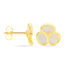 BLUME Damen Ohrstecker Gold 375 (9 Karat) Perlmutt Perlmutt 0,25 ct Blume