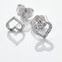 Herz Glamour Damen Ohrstecker Wei&szlig;gold 375 (9 Karat) Diamant Wei&szlig; 0,06 ct Herz
