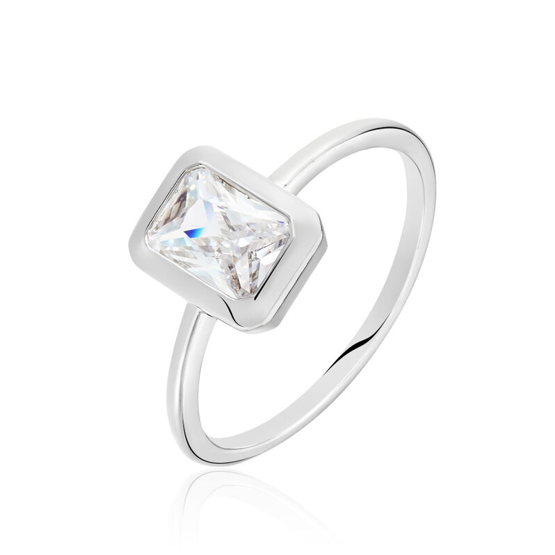 Bague Argent Elianne Oxyde Rectangle - Spannringe Damen | OROVIVO