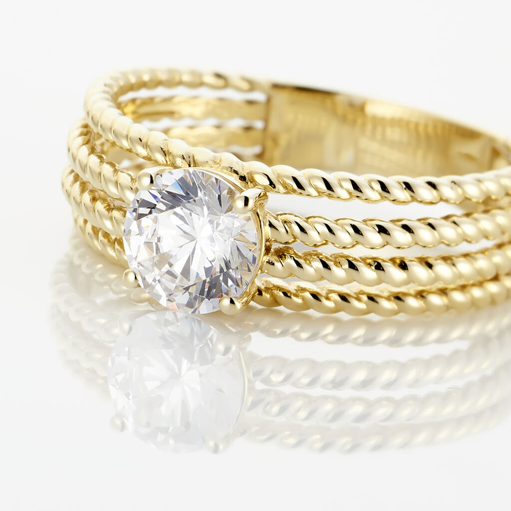 Bague Or Jaune Achila Torsades - Spannringe Damen | OROVIVO