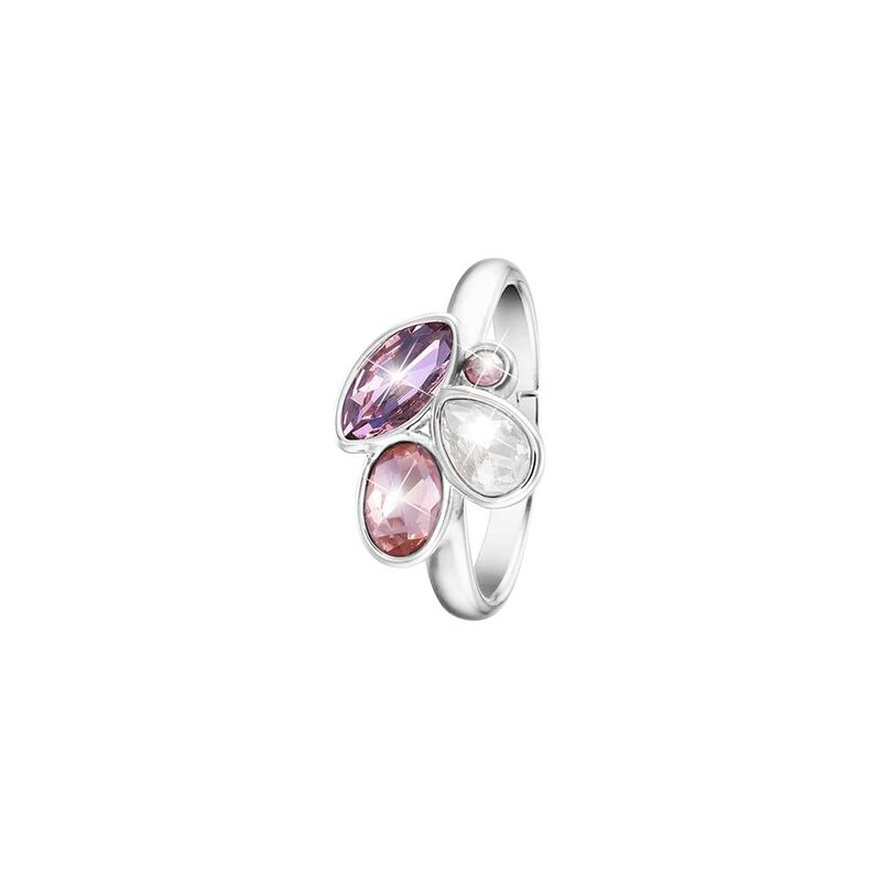 Anello in metallo rodiato e pietre - Spannringe Damen | OROVIVO