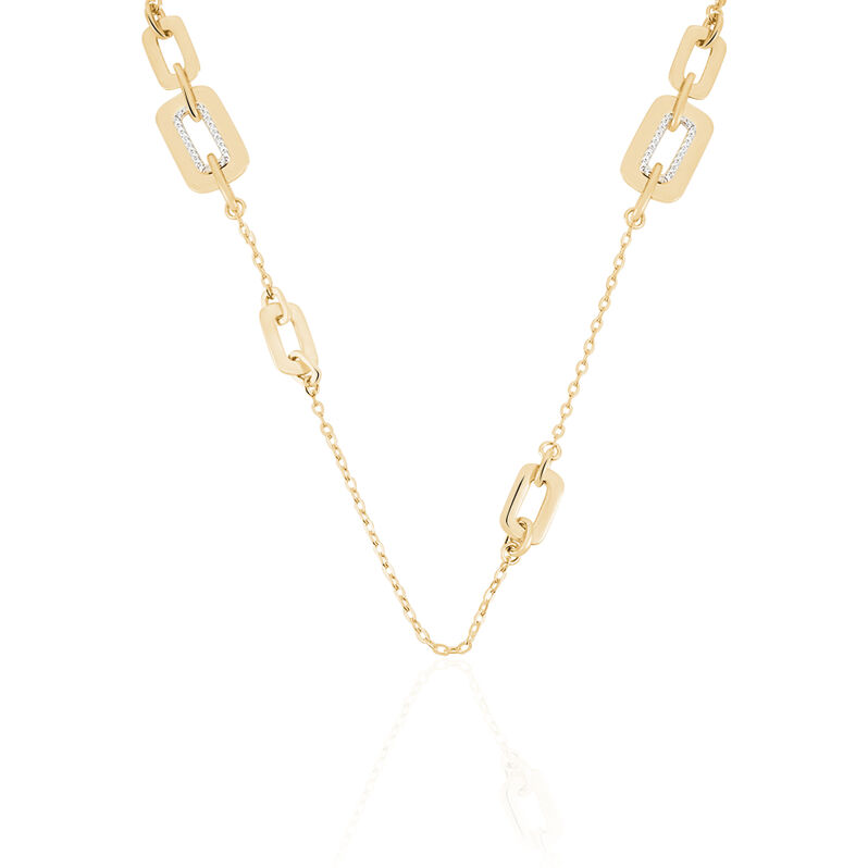 Damen Halskette Messing Gold 750 plattiert - Halsketten Damen | OROVIVO
