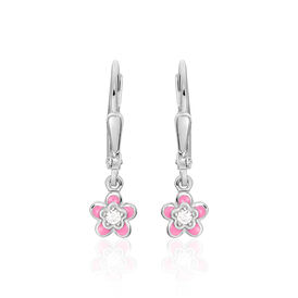 Kinder Ohrhänger Silber 925 Zirkonia Blume Zinedine - Ohrhänger Kinder | OROVIVO