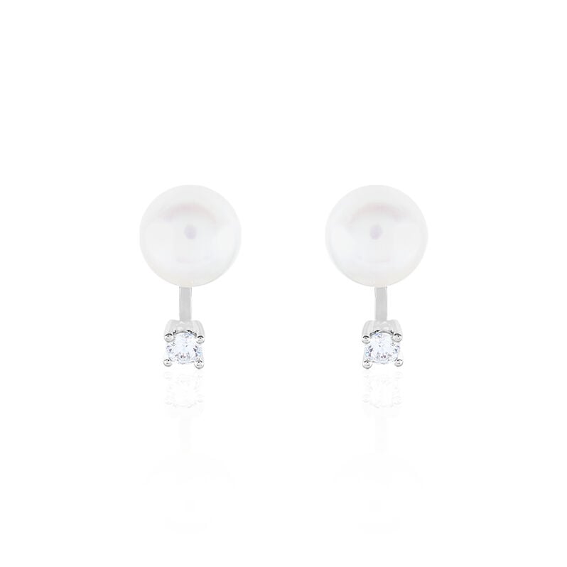 Damen Perlenohrringe Silber 925 Zuchtperlen 8-9mm - Ohrstecker Damen | OROVIVO