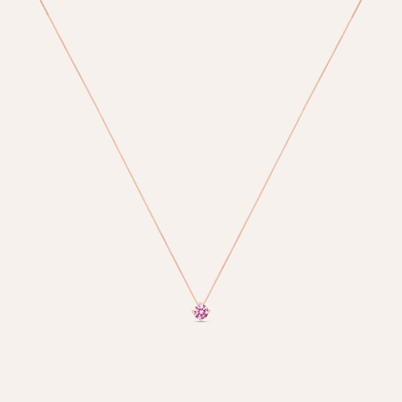 Collana Punto Luce Silver Rainbow Argento Rosa Cubic Zirconia - Spannringe Damen | OROVIVO