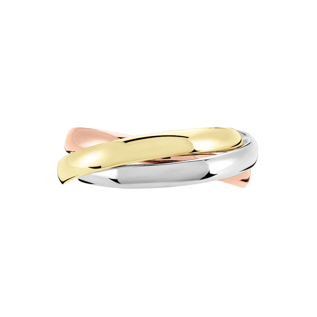 Damen Ring Gold Tricolor Gold/Roségold/Schwarz 585   - Ringe Damen | OROVIVO