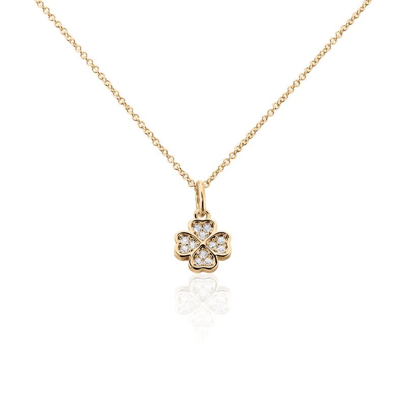 Collier Rhosyn Plaqué Or Jaune Oxyde De Zirconium - Spannringe Damen | OROVIVO