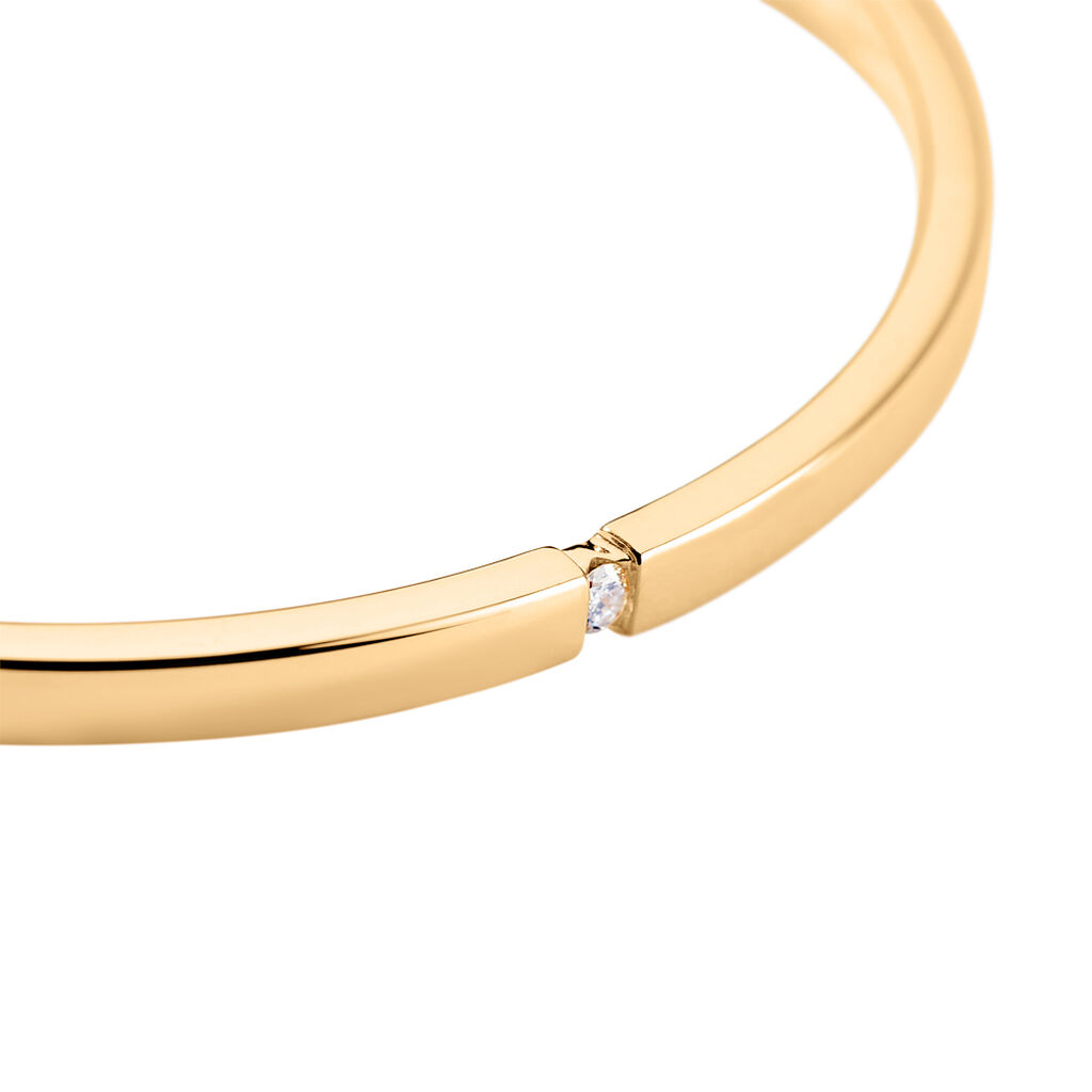 Damen Armreif / Armspange Gold 585 Rund Weiß Zora - Armreifen Damen | OROVIVO