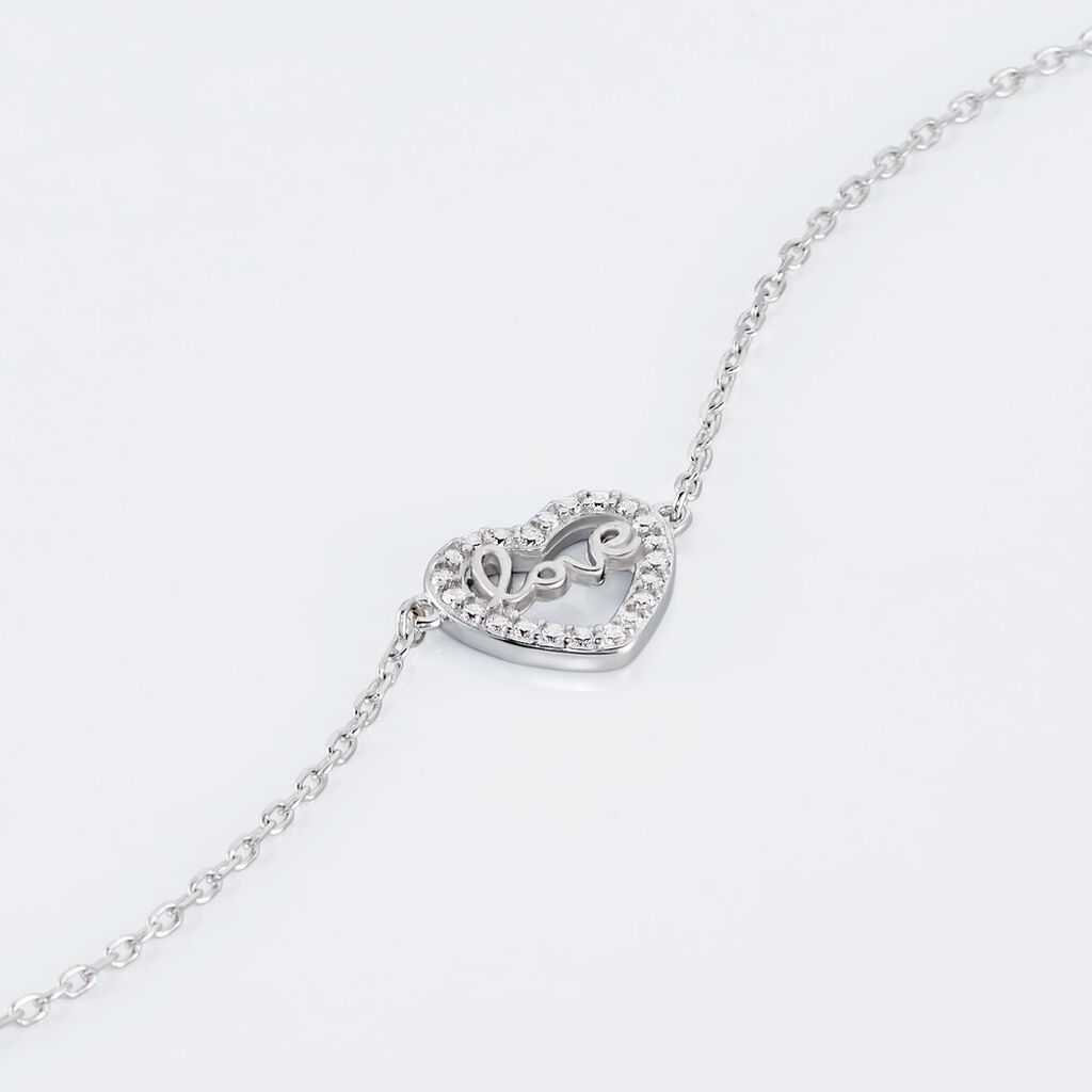 Damen Armband Silber 925 Zirkonia Herz Clarra - Armbänder mit Anhänger Damen | OROVIVO