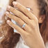 Damenring Weißgold 375 Blauer Topas Verflochten  - Ringe mit Edelsteinen Damen | OROVIVO