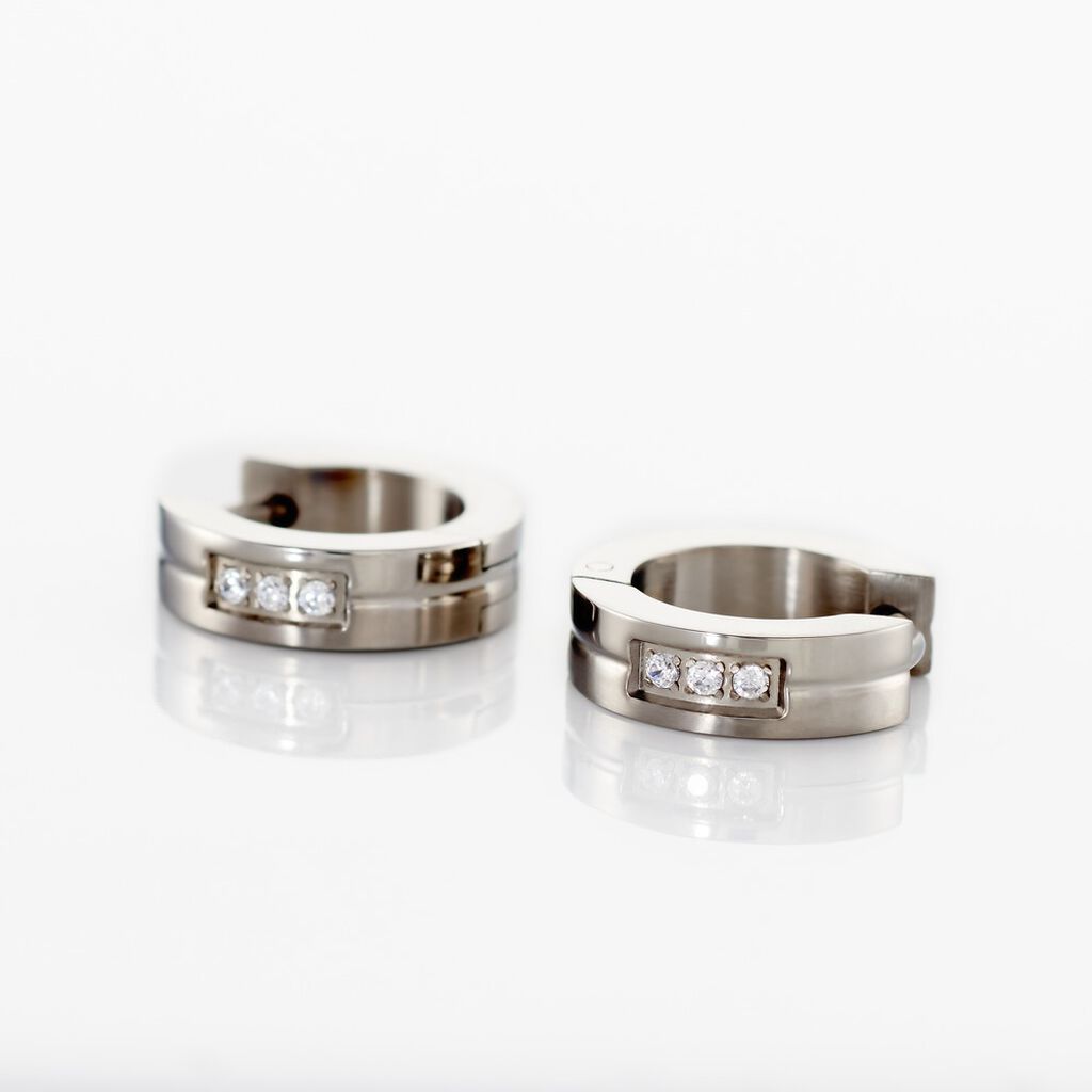 Damen Creolen Titan Zirkonia Ariella  - Creolen Damen | OROVIVO