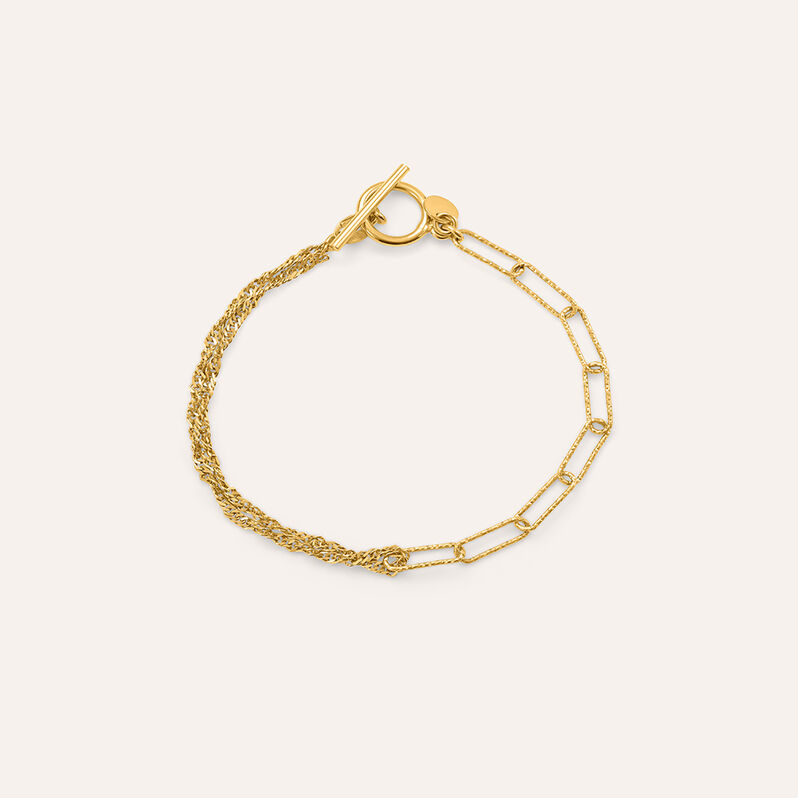 Bracciale Catena Silver Collection Argento Dorato - Spannringe Damen | OROVIVO
