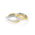 ELKE Damen Creolen Silber Bicolor Gelb/Silber 925 Kreis