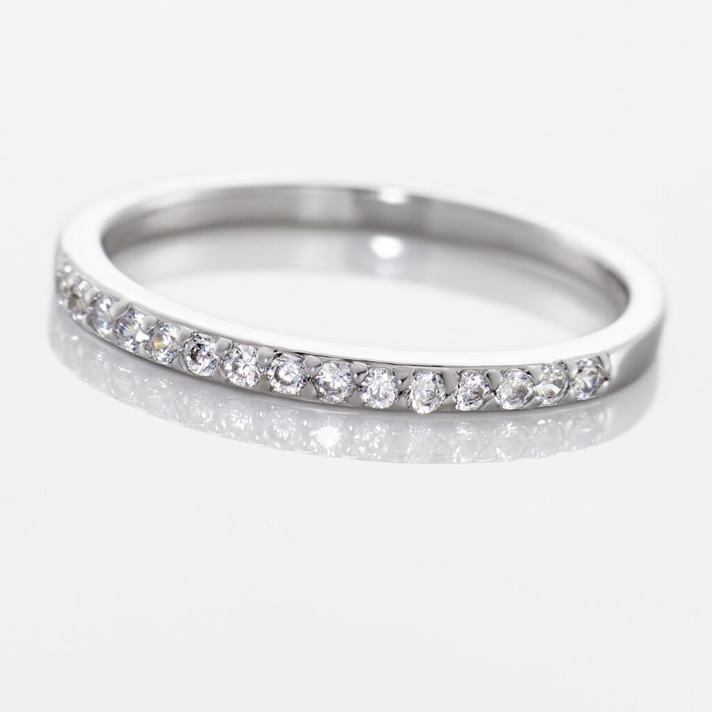 Damen Ring Silber 925 Zirkonia Mira 1,59mm  - Eheringe mit Stein Damen | OROVIVO