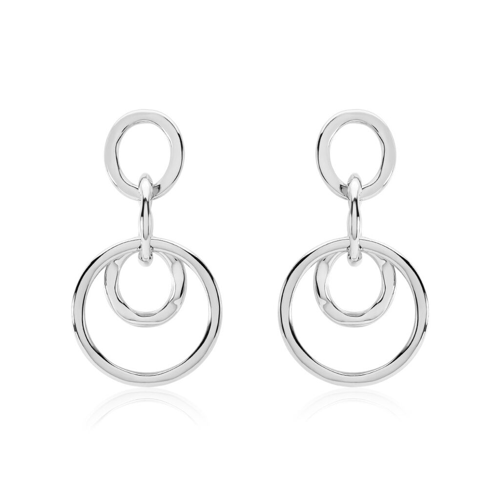 Thumbnail - CARLOTTA Damen Ohrringe Lang Edelstahl Kreis, Ohrringe Lang ohne Stein