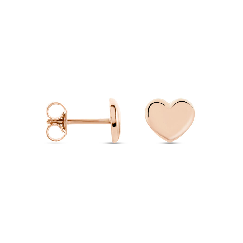 Damen Ohrstecker Silber 925 Rose Herz  - Ohrstecker Damen | OROVIVO