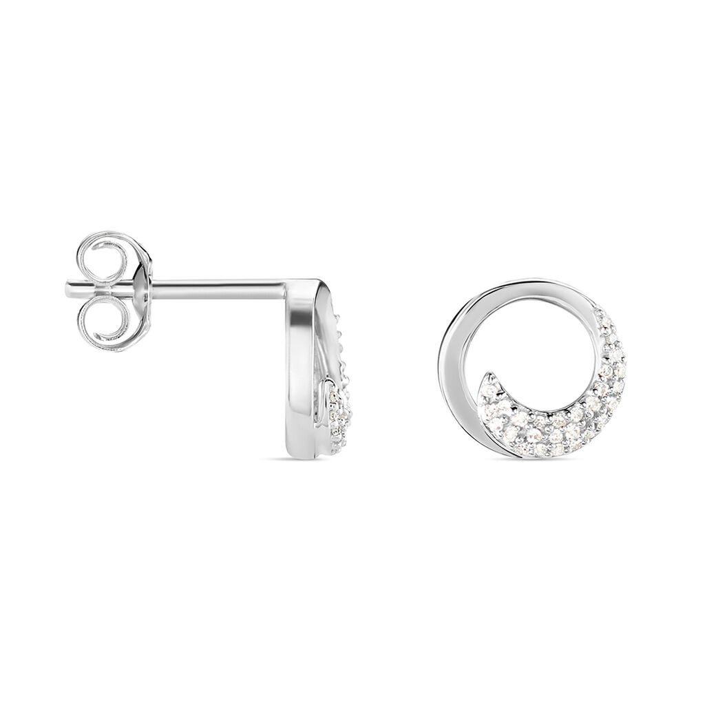Damen Ohrstecker Weißgold 585 Diamant 0,06ct Kreis Sariah  - SALE % Damen | OROVIVO