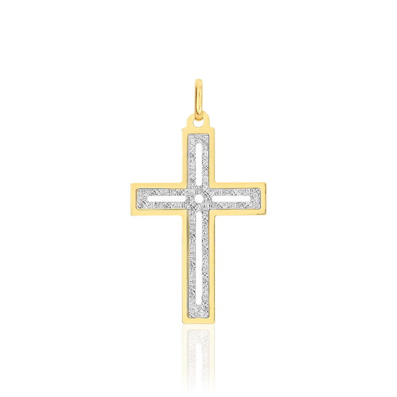 Pendentif Or Bicolore Croix - Spannringe Damen | OROVIVO