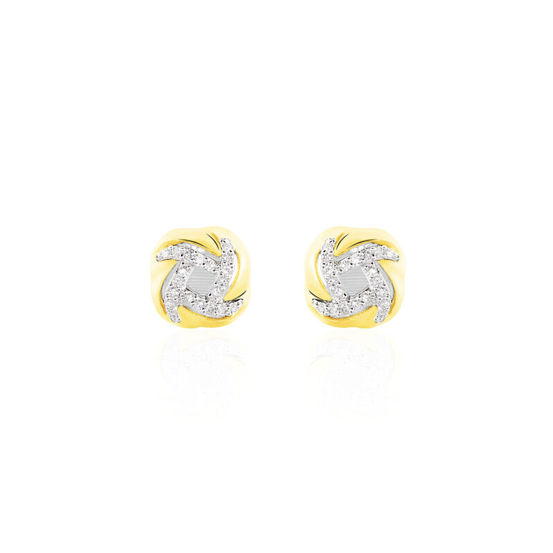 Boucles D'oreilles Or Jaune Alice Diaman - Spannringe Damen | OROVIVO