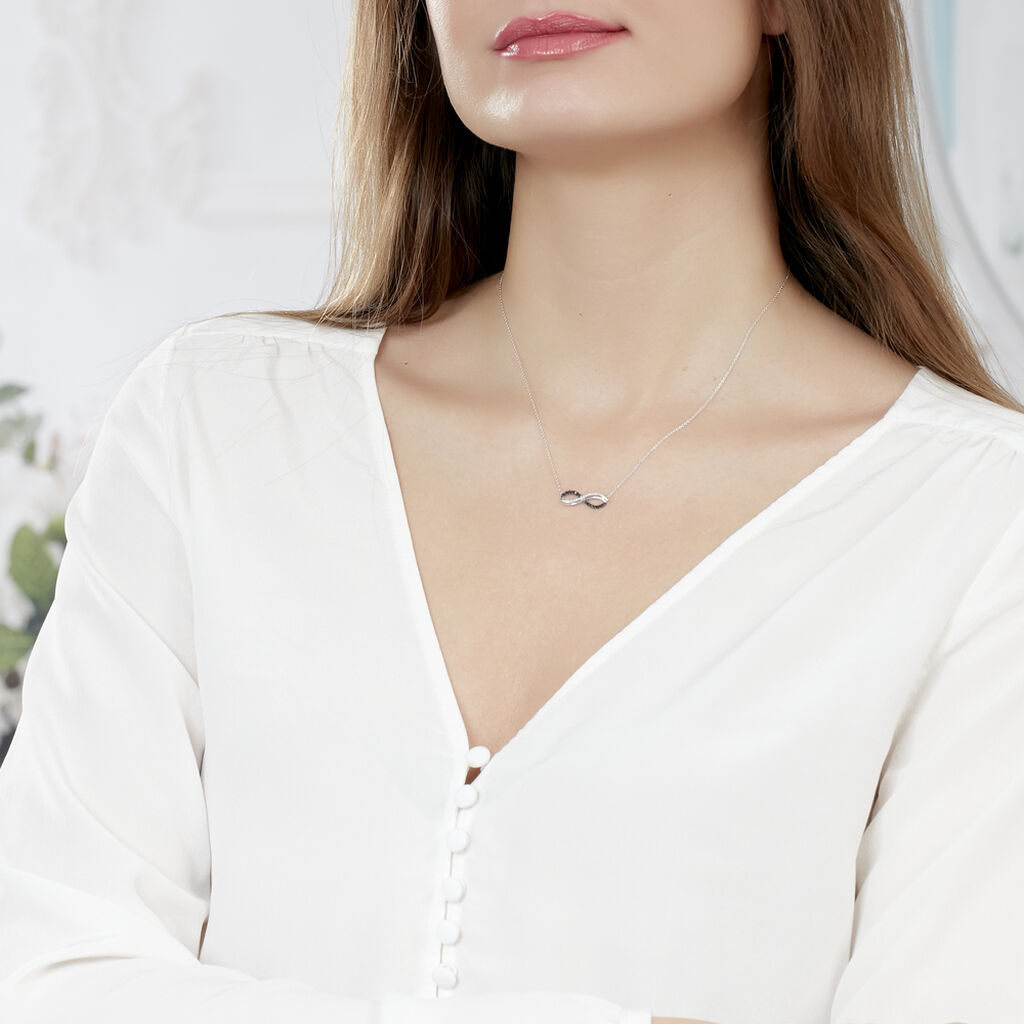 Collier Irene Or Blanc Diamant - Spannringe Damen | OROVIVO