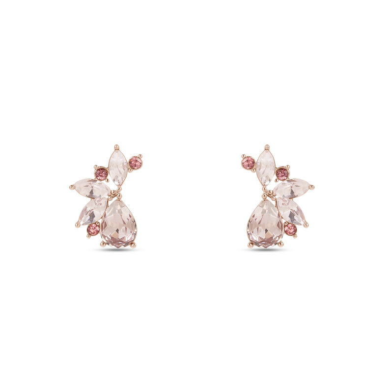 Orecchini Lobo Violet Ottone Rosa Cristallo - Spannringe Damen | OROVIVO