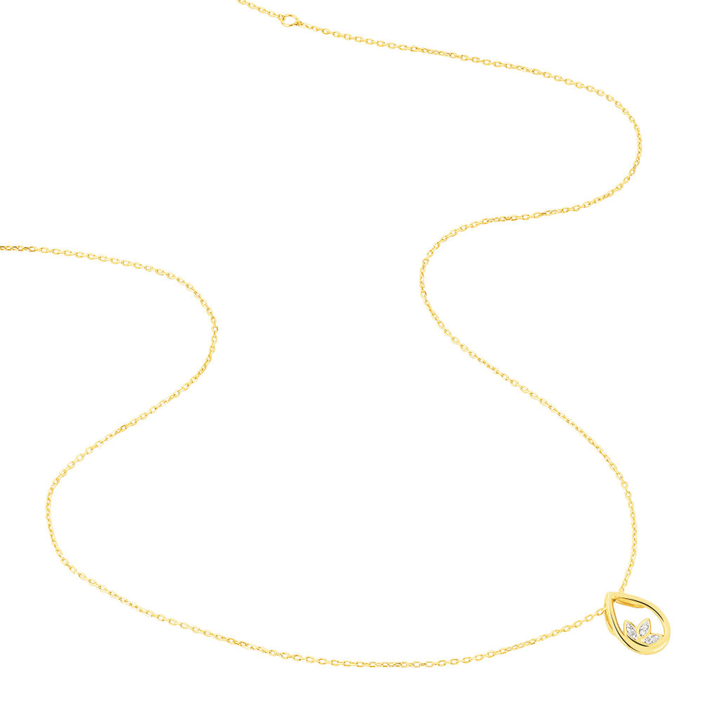 Collier Angelyna Or Jaune Goutte Diamant - Spannringe Damen | OROVIVO