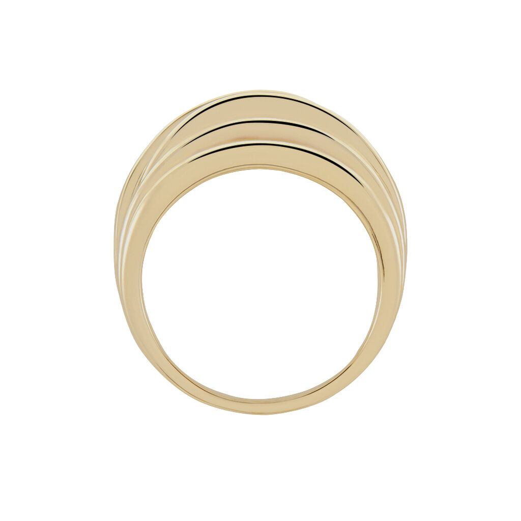 Damen Ring Messing 18 Karat vergoldet Zirkonia 14mm Breite - Ringe Damen | OROVIVO