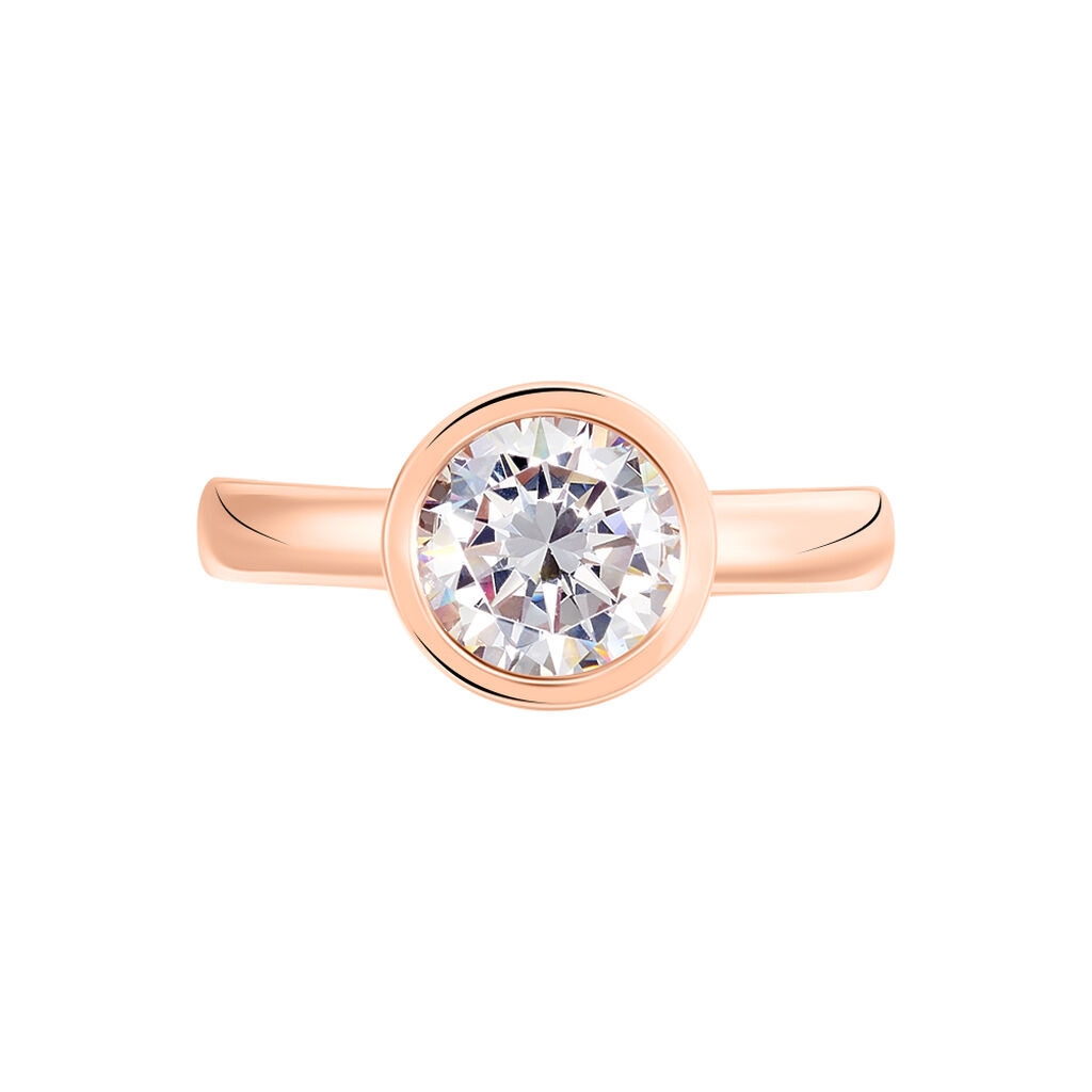 Damen Ring Silber rosevergoldet 925 Zirkonia Sonya  - Verlobungsringe Damen | OROVIVO