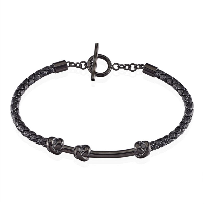 Bracelet Emilien Acier Noir - Spannringe Herren | OROVIVO