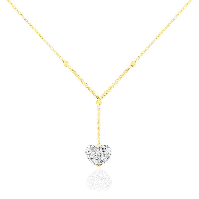 Girocollo cuore in oro e cristalli - Spannringe Damen | OROVIVO