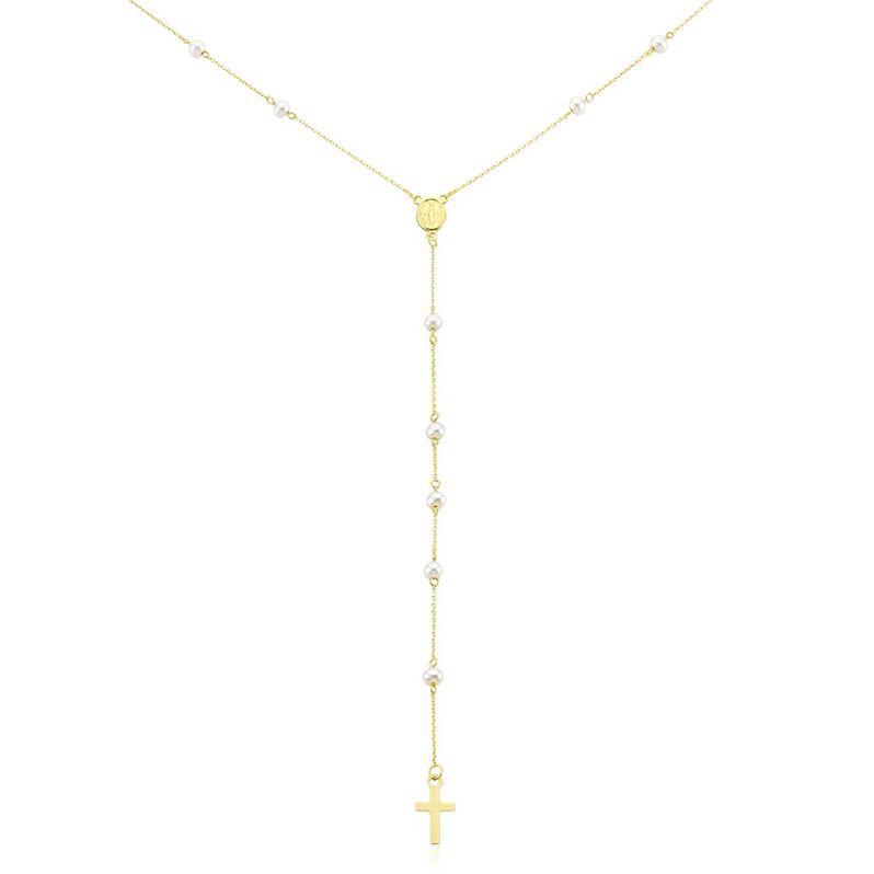 Collier Vesta Or Jaune Perle De Culture - Spannringe Damen | OROVIVO