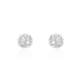 Damen Ohrstecker Gold 375 Kristalle 4mm - Ohrstecker Damen | OROVIVO
