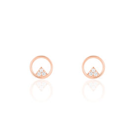 Damen Ohrstecker Silber 925 Rosé Vergoldet Dreieck - Ohrstecker Damen | OROVIVO