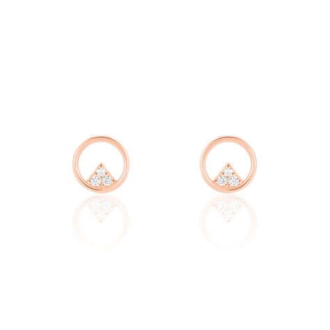 Damen Ohrstecker Silber 925 Rosé Vergoldet Dreieck - Ohrstecker Damen | OROVIVO